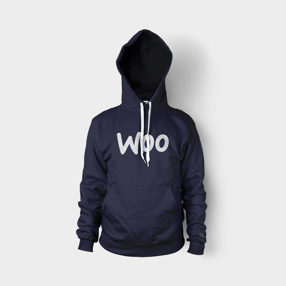 hoodie blue logo front